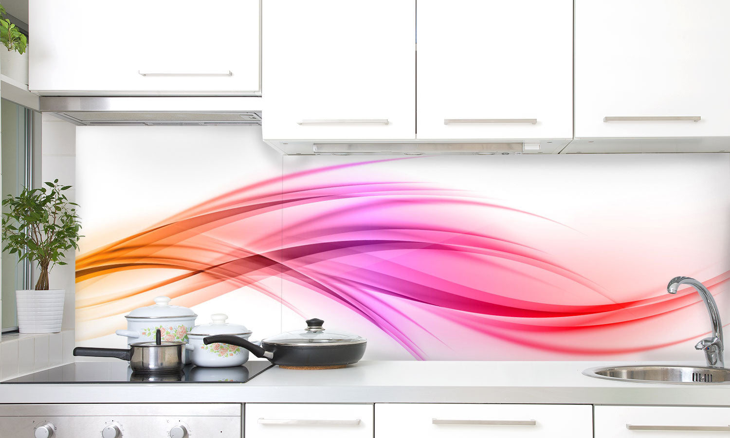Paneli za kuhinje Color line -  Stakleni / PVC ploče / Pleksiglas -  sa printom za kuhinju, Zidne obloge PKU035