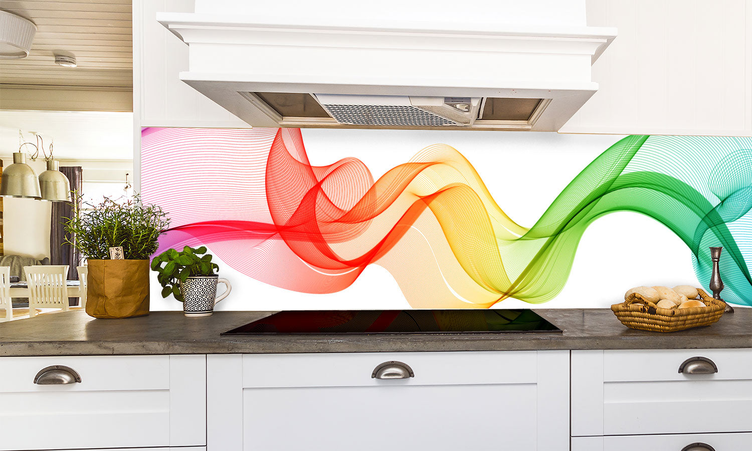 Paneli za kuhinje  Fine lines -  Stakleni / PVC ploče / Pleksiglas -  sa printom za kuhinju, Zidne obloge PKU044