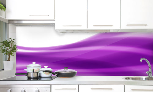 Paneli za kuhinje  Purple Lines -  Stakleni / PVC ploče / Pleksiglas -  sa printom za kuhinju, Zidne obloge PKU045