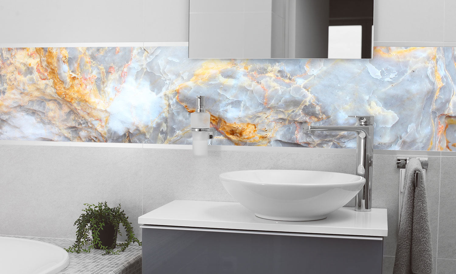 Paneli za kuhinje Marble stone -  Stakleni / PVC ploče / Pleksiglas -  sa printom za kuhinju, Zidne obloge PKU060