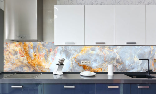 Paneli za kuhinje Marble stone -  Stakleni / PVC ploče / Pleksiglas -  sa printom za kuhinju, Zidne obloge PKU060