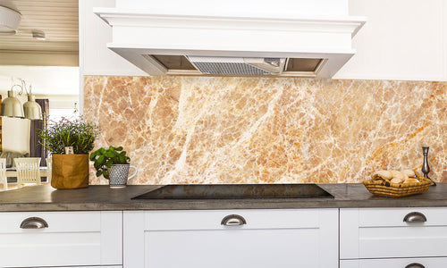 Paneli za kuhinje Warm marble -  Stakleni / PVC ploče / Pleksiglas -  sa printom za kuhinju, Zidne obloge PKU063