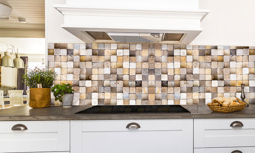 Paneli za kuhinje Sand stone texture -  Stakleni / PVC ploče / Pleksiglas -  sa printom za kuhinju, Zidne obloge PKU079