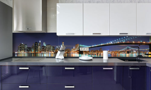Paneli za kuhinje New York  Bridge - Stakleni / PVC ploče / Pleksiglas -  sa printom za kuhinju, Zidne obloge PKU003