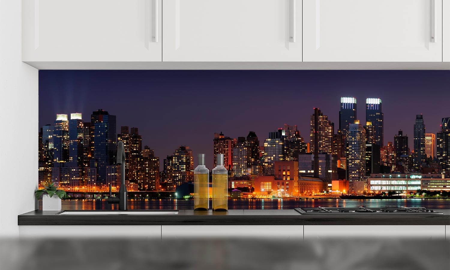 Paneli za kuhinje Panorama New York - Stakleni / PVC ploče / Pleksiglas -  sa printom za kuhinju, Zidne obloge PKU002