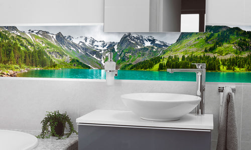 Paneli za kuhinje Mountain Lake - Stakleni / PVC ploče / Pleksiglas -  sa printom za kuhinju, Zidne obloge PKU009