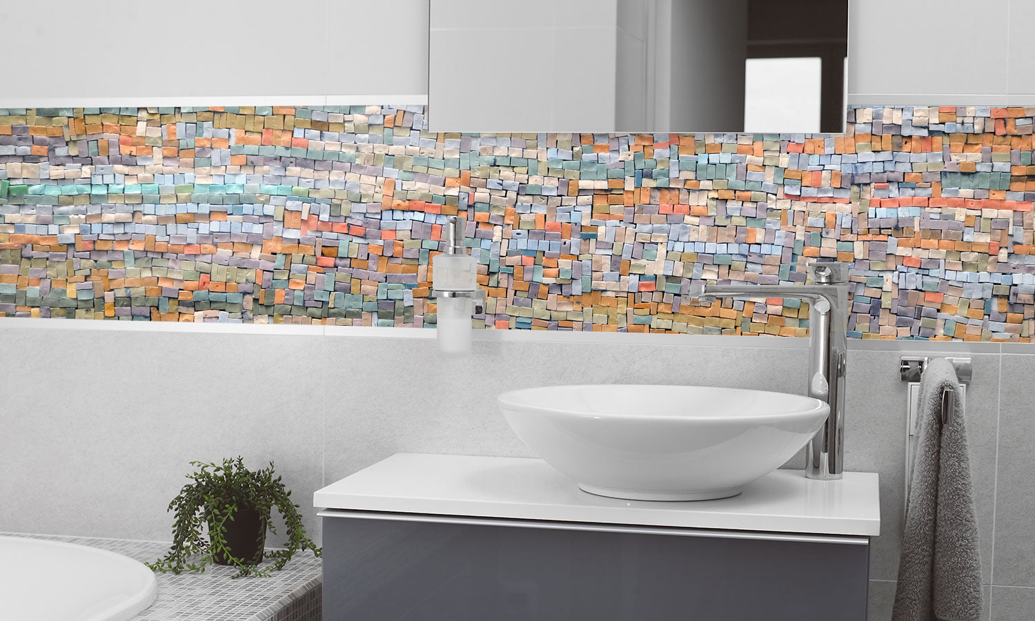 Paneli za kuhinje Old orange tiles -  Stakleni / PVC ploče / Pleksiglas -  sa printom za kuhinju, Zidne obloge PKU102
