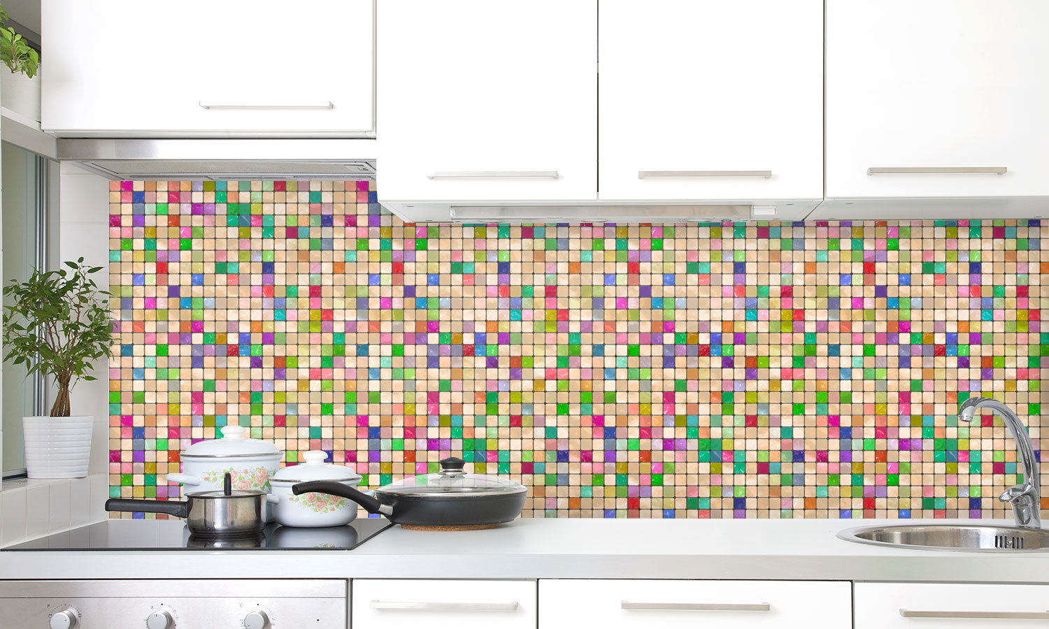 Paneli za kuhinje Ceramic tiles -  Stakleni / PVC ploče / Pleksiglas -  sa printom za kuhinju, Zidne obloge PKU101
