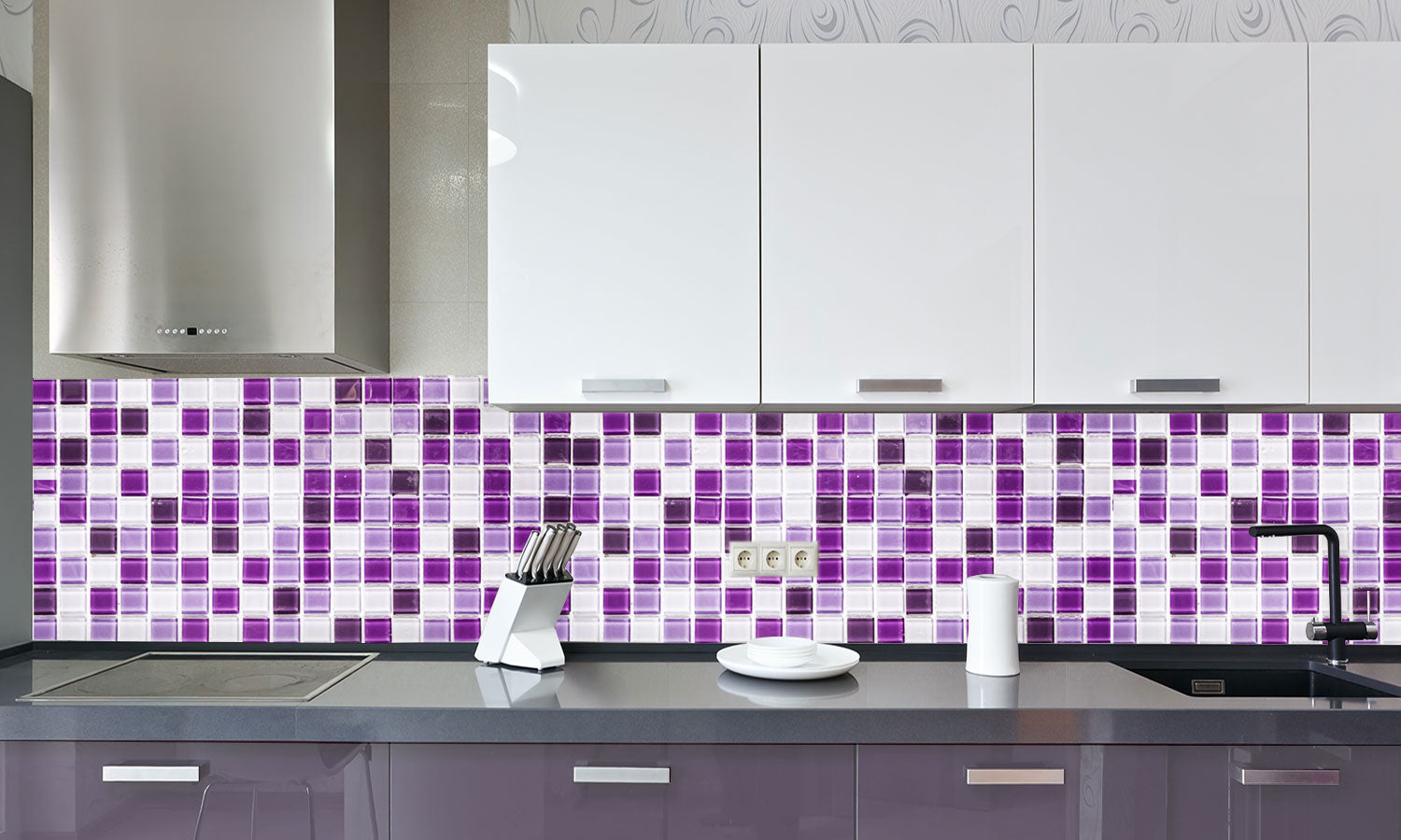 Paneli za kuhinje Abstract tile -  Stakleni / PVC ploče / Pleksiglas -  sa printom za kuhinju, Zidne obloge PKU104