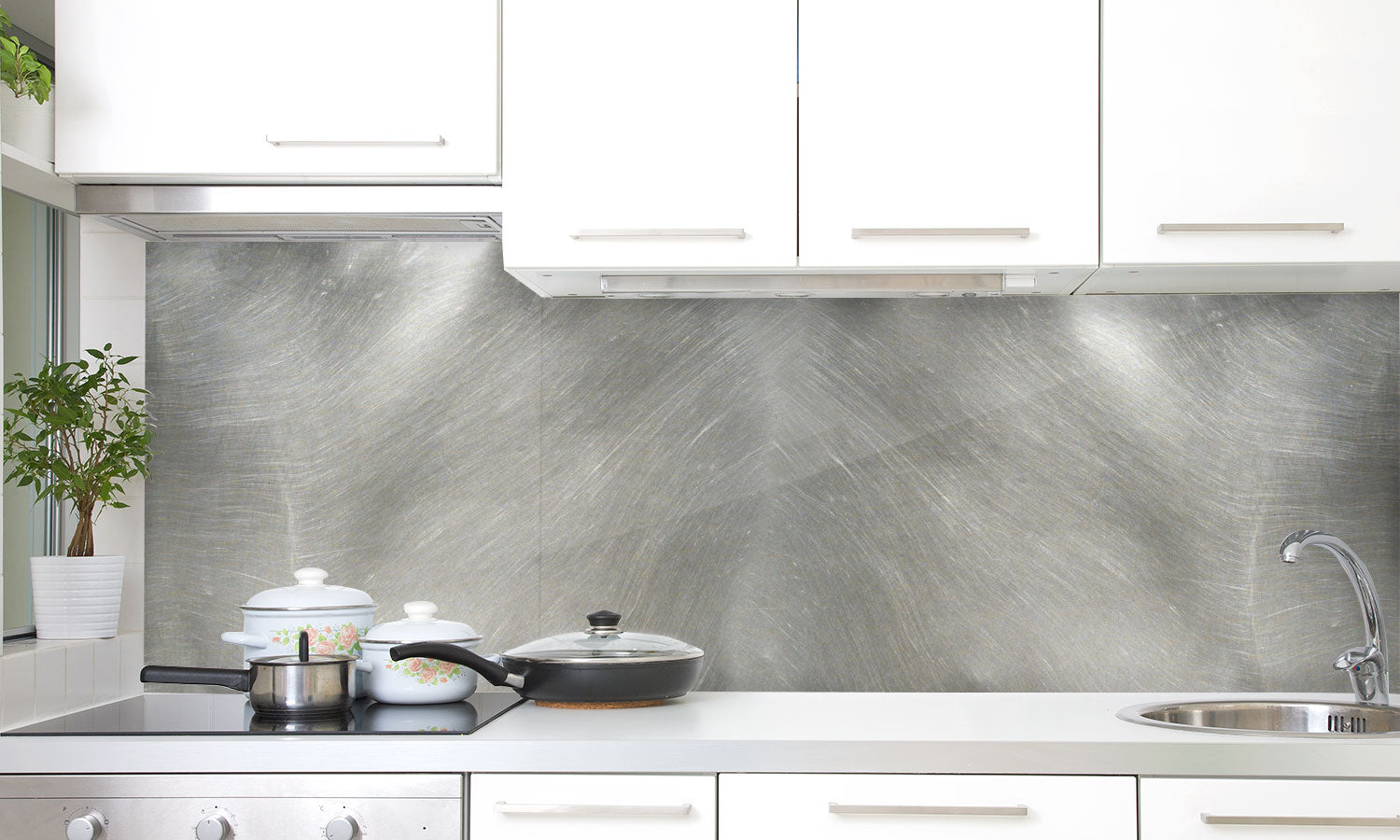 Paneli za kuhinje Metal texture -  Stakleni / PVC ploče / Pleksiglas -  sa printom za kuhinju, Zidne obloge PKU108