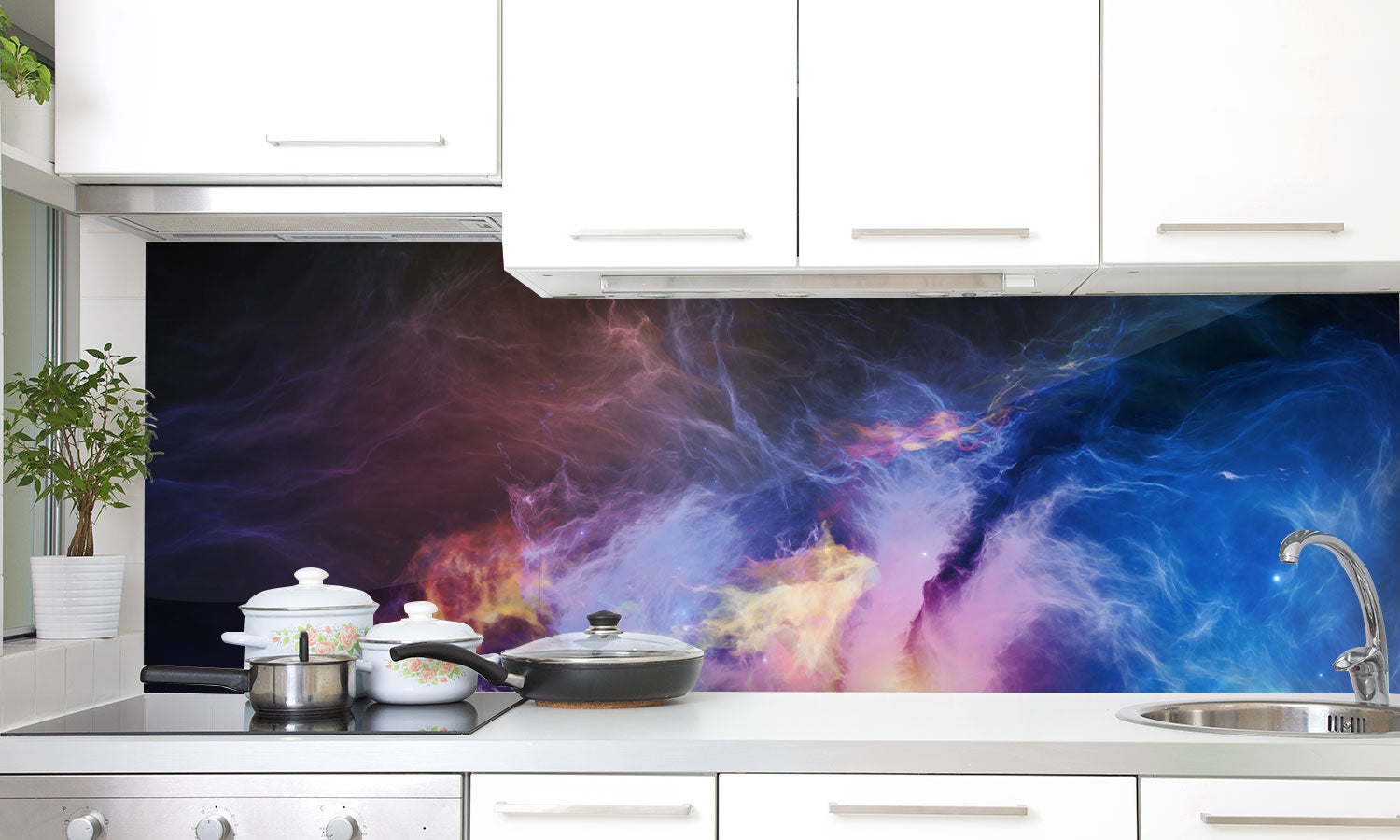 Paneli za kuhinje Vision of Nebulae -  Stakleni / PVC ploče / Pleksiglas -  sa printom za kuhinju, Zidne obloge PKU127