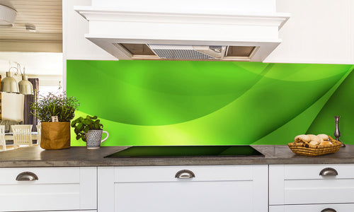Paneli za kuhinje Abstract Green Composition -  Stakleni / PVC ploče / Pleksiglas -  sa printom za kuhinju, Zidne obloge PKU131