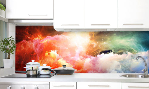 Paneli za kuhinje Virtual Nebulae -  Stakleni / PVC ploče / Pleksiglas -  sa printom za kuhinju, Zidne obloge PKU132