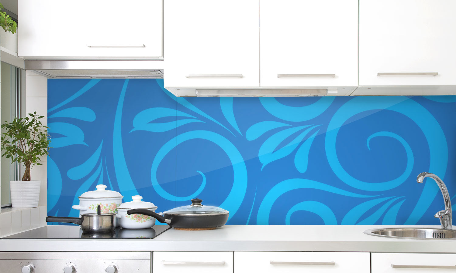 Paneli za kuhinje Floral background -  Stakleni / PVC ploče / Pleksiglas -  sa printom za kuhinju, Zidne obloge PKU134