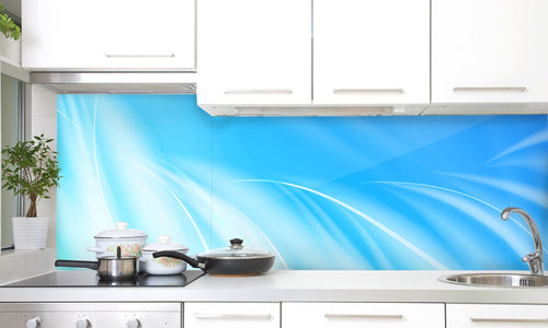 Paneli za kuhinje Abstract blue flames -  Stakleni / PVC ploče / Pleksiglas -  sa printom za kuhinju, Zidne obloge PKU138