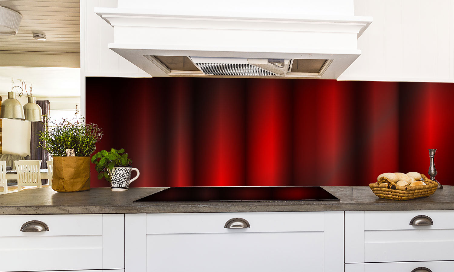 Paneli za kuhinje Red color gradients  -  Stakleni / PVC ploče / Pleksiglas -  sa printom za kuhinju, Zidne obloge PKU141