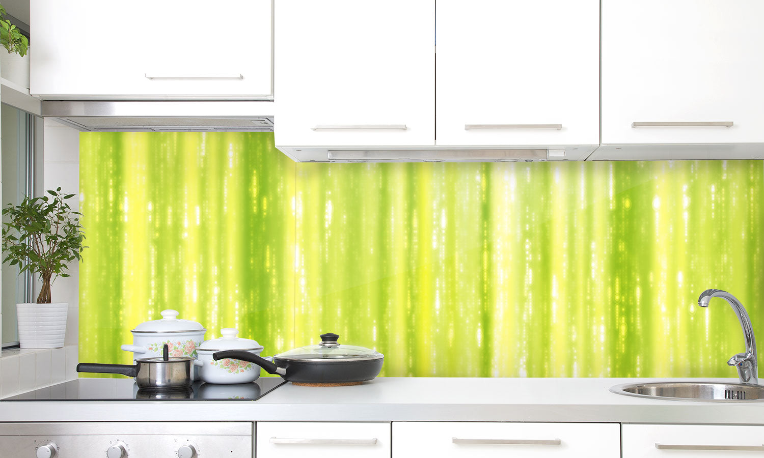 Paneli za kuhinje Streaks of multicolored light  -  Stakleni / PVC ploče / Pleksiglas -  sa printom za kuhinju, Zidne obloge PKU142
