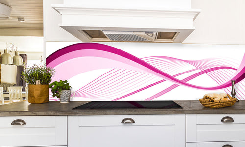 Paneli za kuhinje Purple pink wavy -  Stakleni / PVC ploče / Pleksiglas -  sa printom za kuhinju, Zidne obloge PKU156