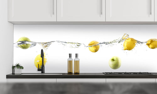 Paneli za kuhinje Floating fruit border -  Stakleni / PVC ploče / Pleksiglas -  sa printom za kuhinju, Zidne obloge PKU160