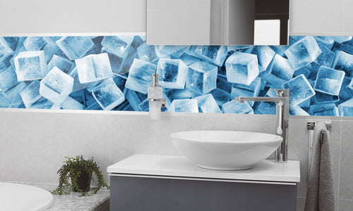 Paneli za kuhinje Ice Cubes -  Stakleni / PVC ploče / Pleksiglas -  sa printom za kuhinju, Zidne obloge PKU168
