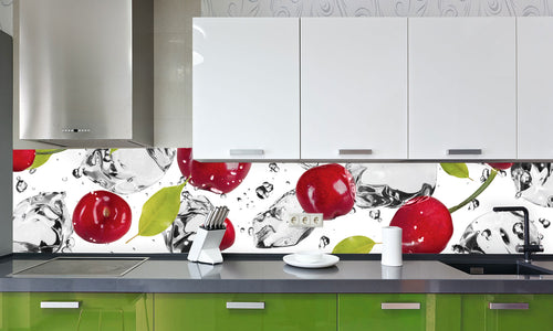 Paneli za kuhinje Ice fruit -  Stakleni / PVC ploče / Pleksiglas -  sa printom za kuhinju, Zidne obloge PKU169
