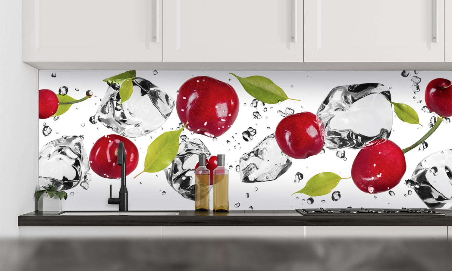 Paneli za kuhinje Ice fruit -  Stakleni / PVC ploče / Pleksiglas -  sa printom za kuhinju, Zidne obloge PKU169