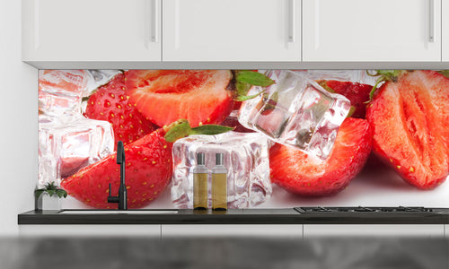 Paneli za kuhinje Strawberries -  Stakleni / PVC ploče / Pleksiglas -  sa printom za kuhinju, Zidne obloge PKU170