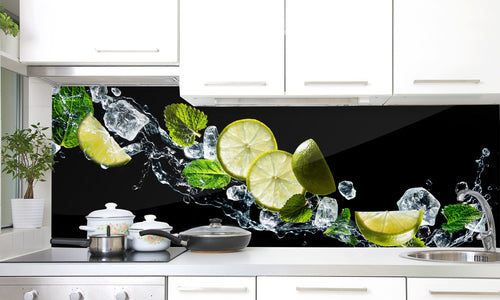 Paneli za kuhinje Lime and mint -  Stakleni / PVC ploče / Pleksiglas -  sa printom za kuhinju, Zidne obloge PKU172