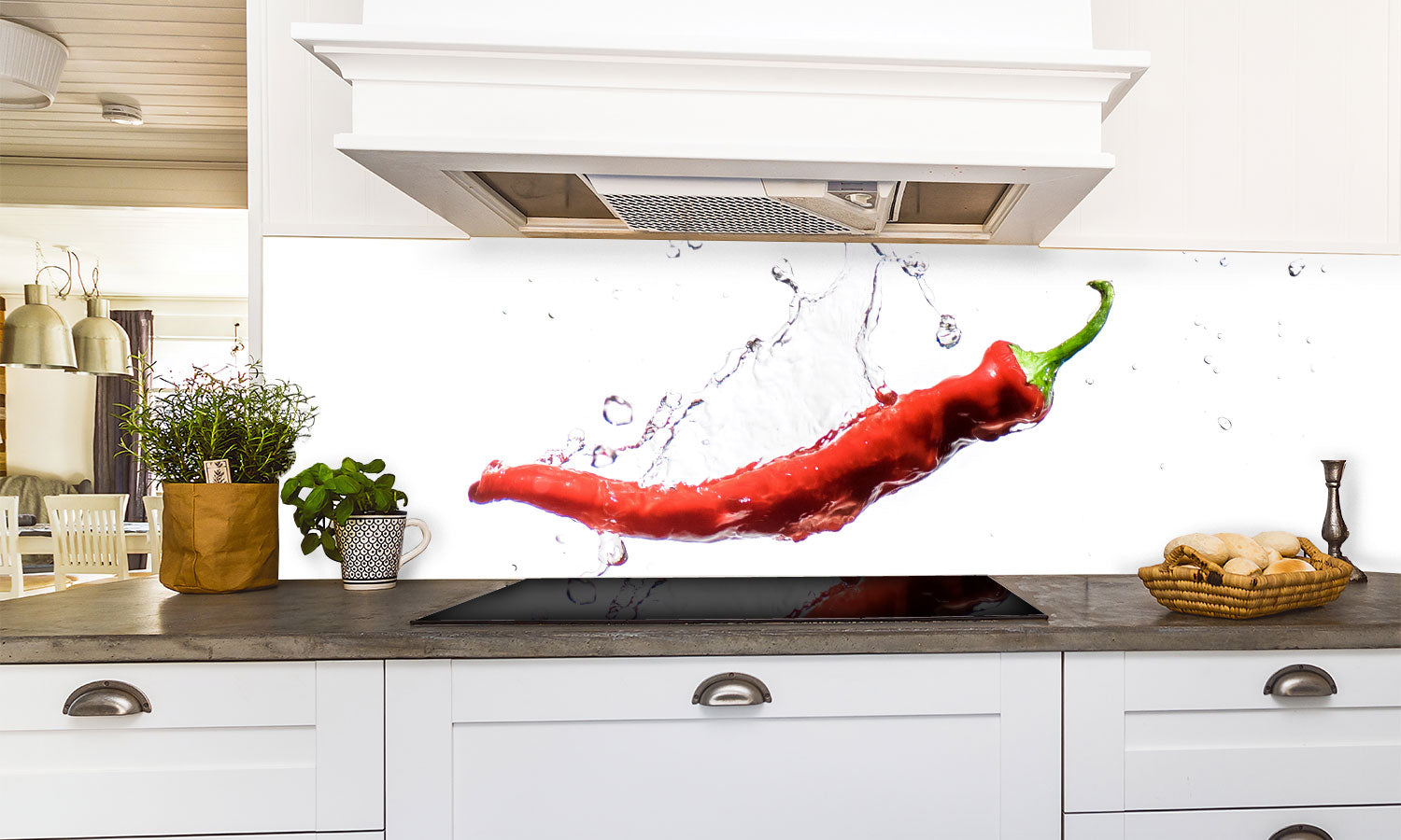 Paneli za kuhinje Red hot chilli pepper -  Stakleni / PVC ploče / Pleksiglas -  sa printom za kuhinju, Zidne obloge PKU176