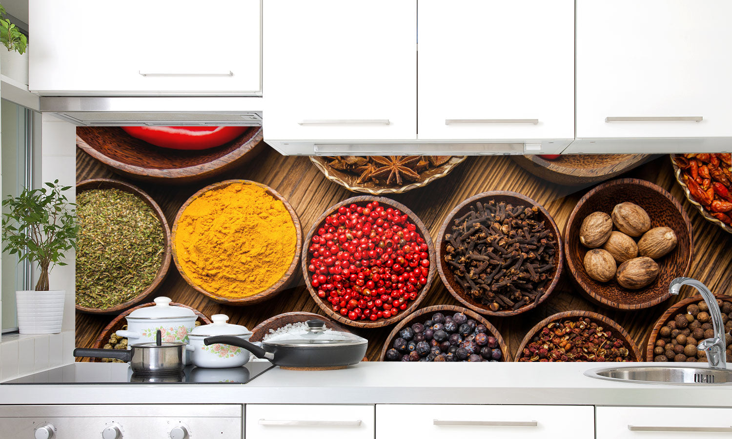Paneli za kuhinje Spices -  Stakleni / PVC ploče / Pleksiglas -  sa printom za kuhinju, Zidne obloge PKU179