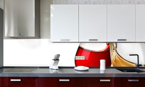 Paneli za kuhinje Two wineglasses -  Stakleni / PVC ploče / Pleksiglas -  sa printom za kuhinju, Zidne obloge PKU190