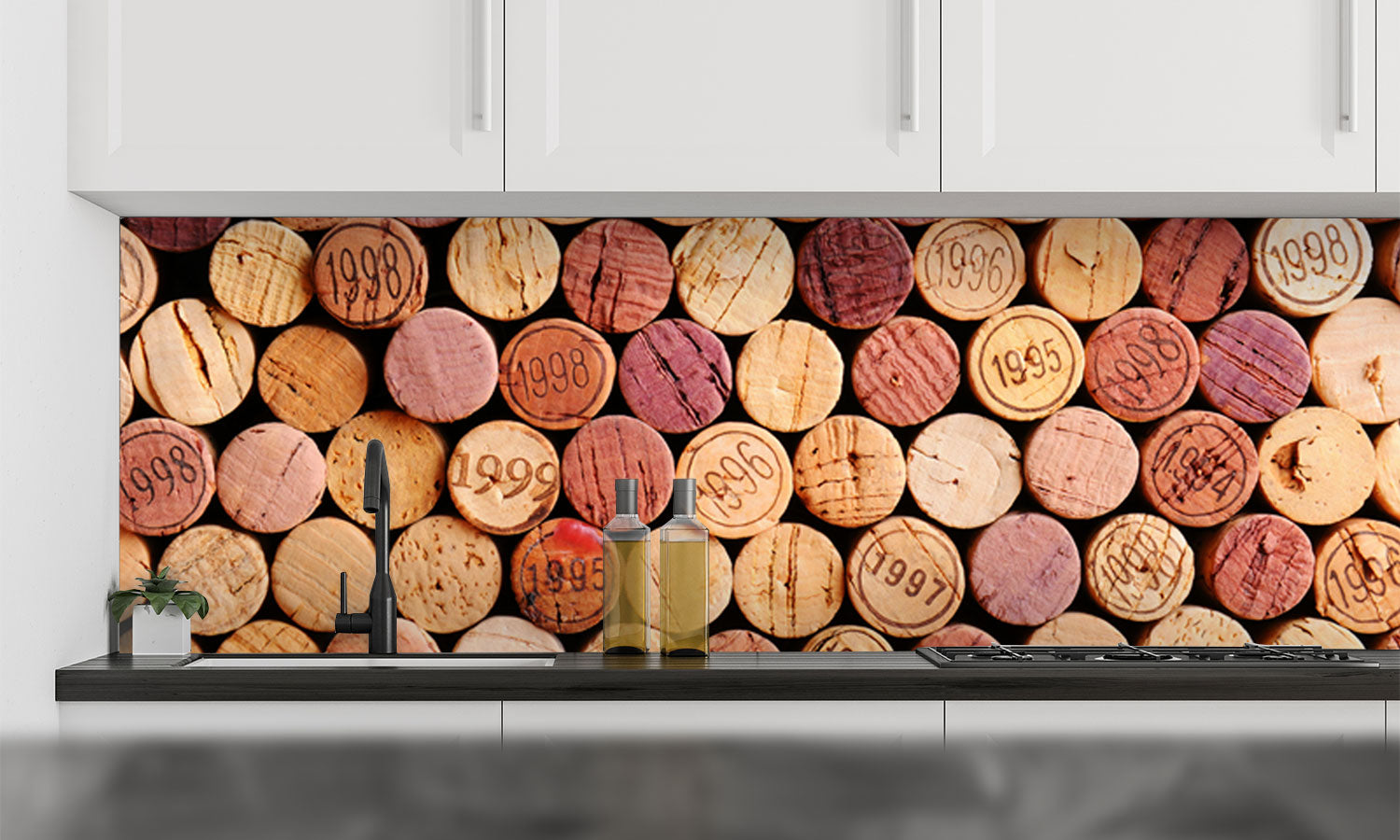 Paneli za kuhinje Wine Corks -  Stakleni / PVC ploče / Pleksiglas -  sa printom za kuhinju, Zidne obloge PKU195