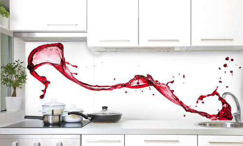 Paneli za kuhinje Wine splashes -  Stakleni / PVC ploče / Pleksiglas -  sa printom za kuhinju, Zidne obloge PKU196