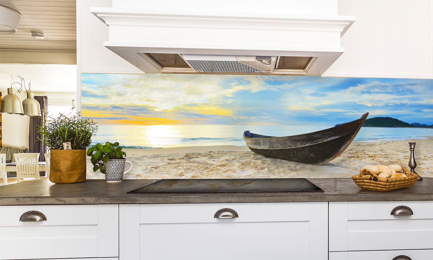 Paneli za kuhinje Beach panorama-  Stakleni / PVC ploče / Pleksiglas -  sa printom za kuhinju, Zidne obloge PKU199