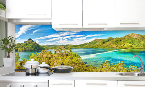 Paneli za kuhinje Otok -  Stakleni / PVC ploče / Pleksiglas -  sa printom za kuhinju, Zidne obloge PKU207