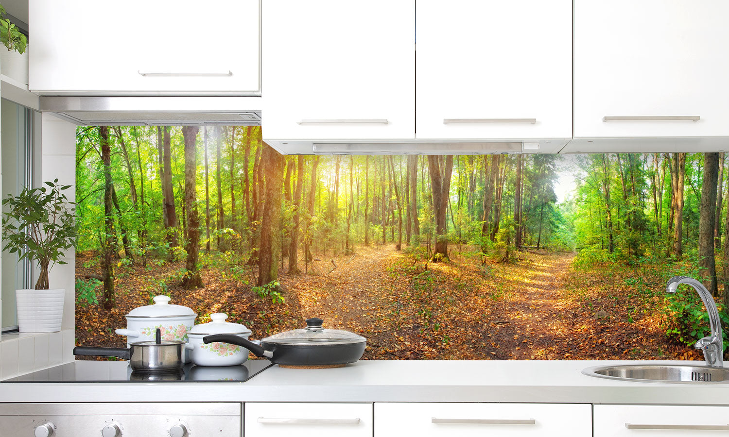 Paneli za kuhinje Forest -  Stakleni / PVC ploče / Pleksiglas -  sa printom za kuhinju, Zidne obloge PKU210