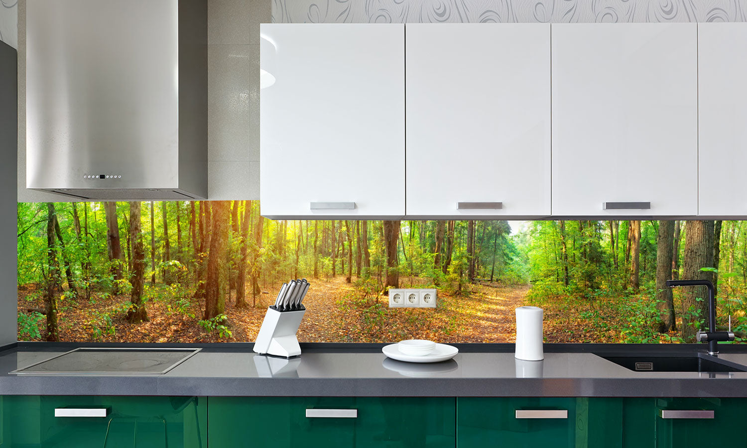 Paneli za kuhinje Forest -  Stakleni / PVC ploče / Pleksiglas -  sa printom za kuhinju, Zidne obloge PKU210