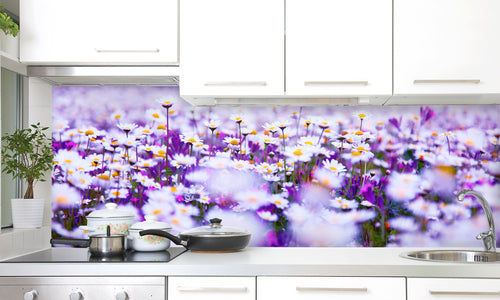 Paneli za kuhinje Daisy field -  Stakleni / PVC ploče / Pleksiglas -  sa printom za kuhinju, Zidne obloge PKU211