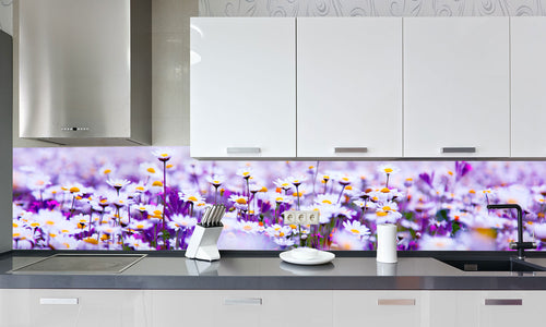 Paneli za kuhinje Daisy field -  Stakleni / PVC ploče / Pleksiglas -  sa printom za kuhinju, Zidne obloge PKU211