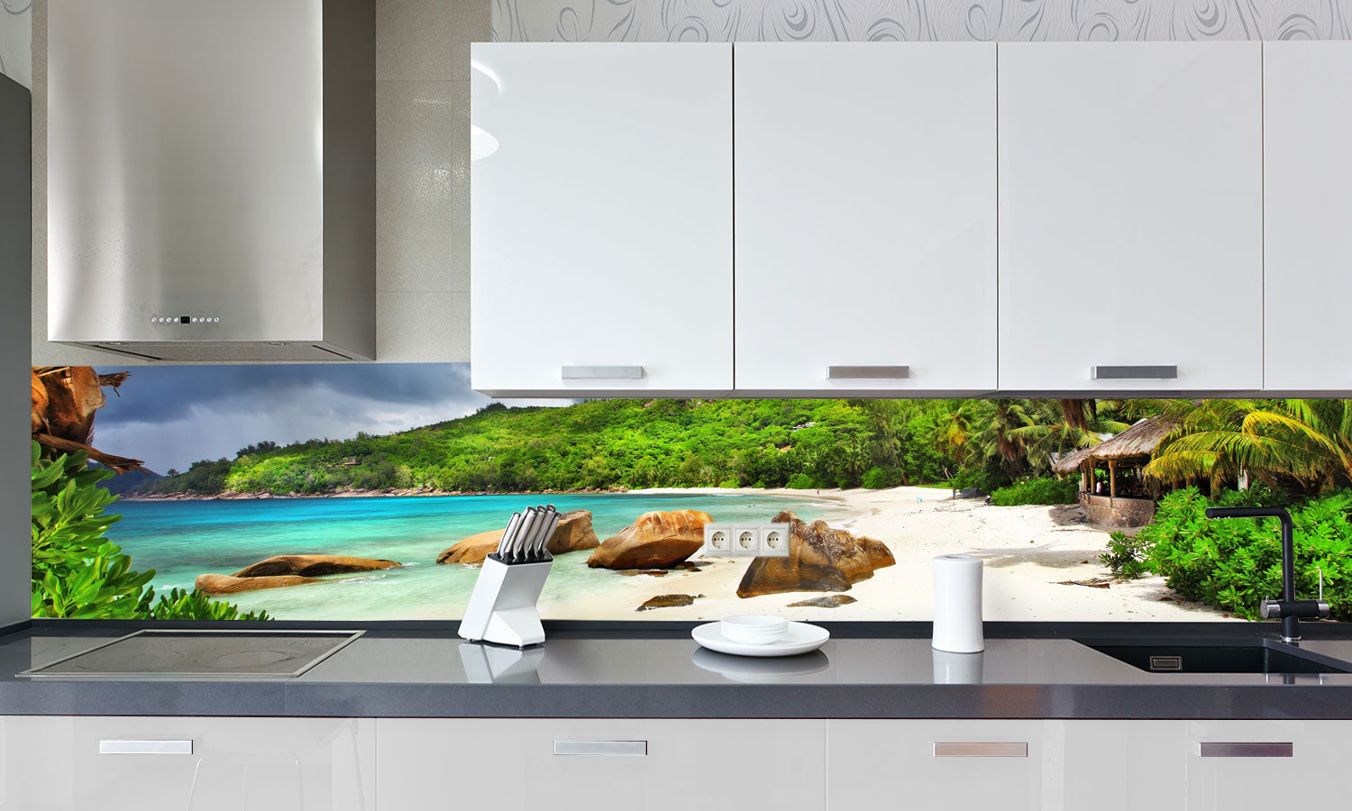 Paneli za kuhinje Tropical holidays-  Stakleni / PVC ploče / Pleksiglas -  sa printom za kuhinju, Zidne obloge PKU214