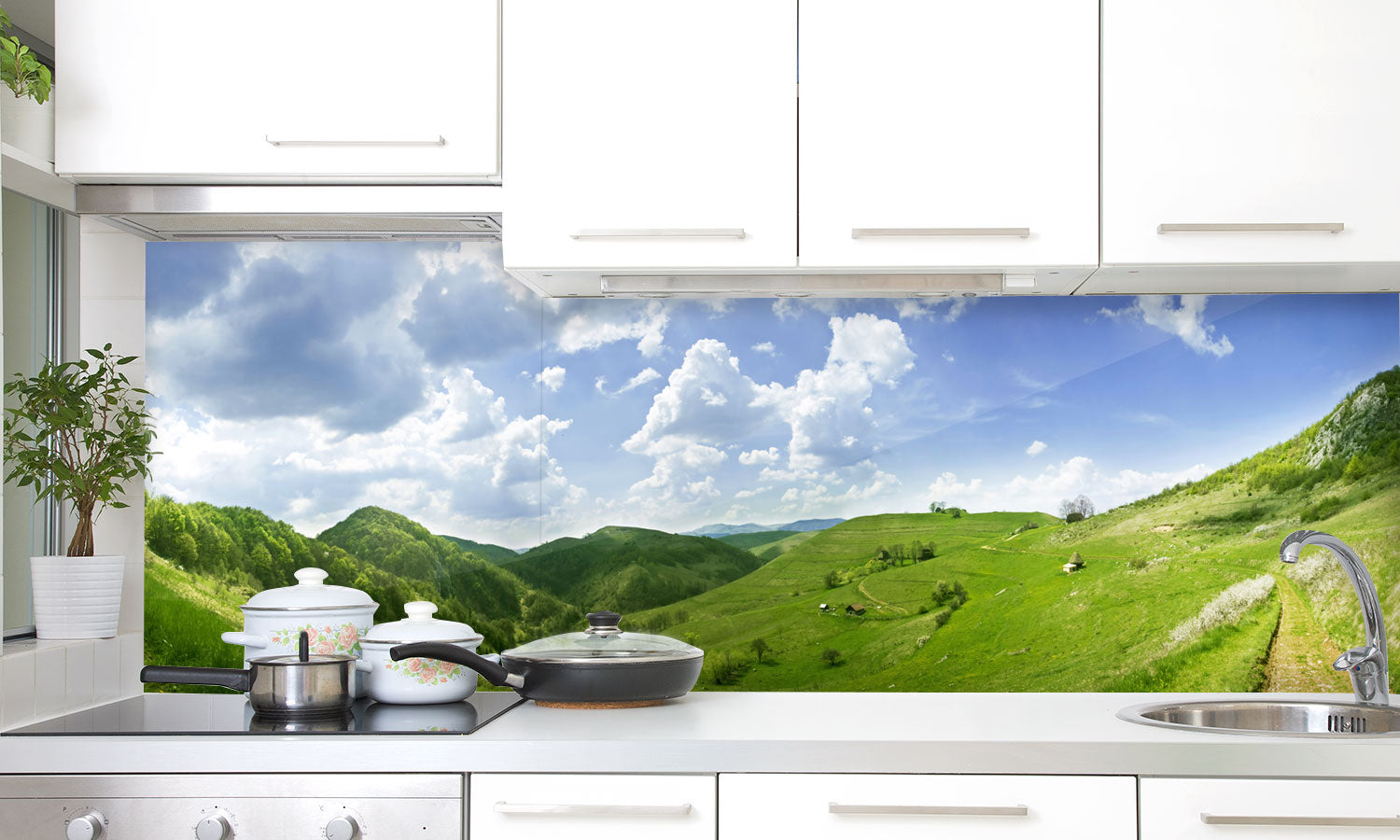 Paneli za kuhinje Summer scene -  Stakleni / PVC ploče / Pleksiglas -  sa printom za kuhinju, Zidne obloge PKU215