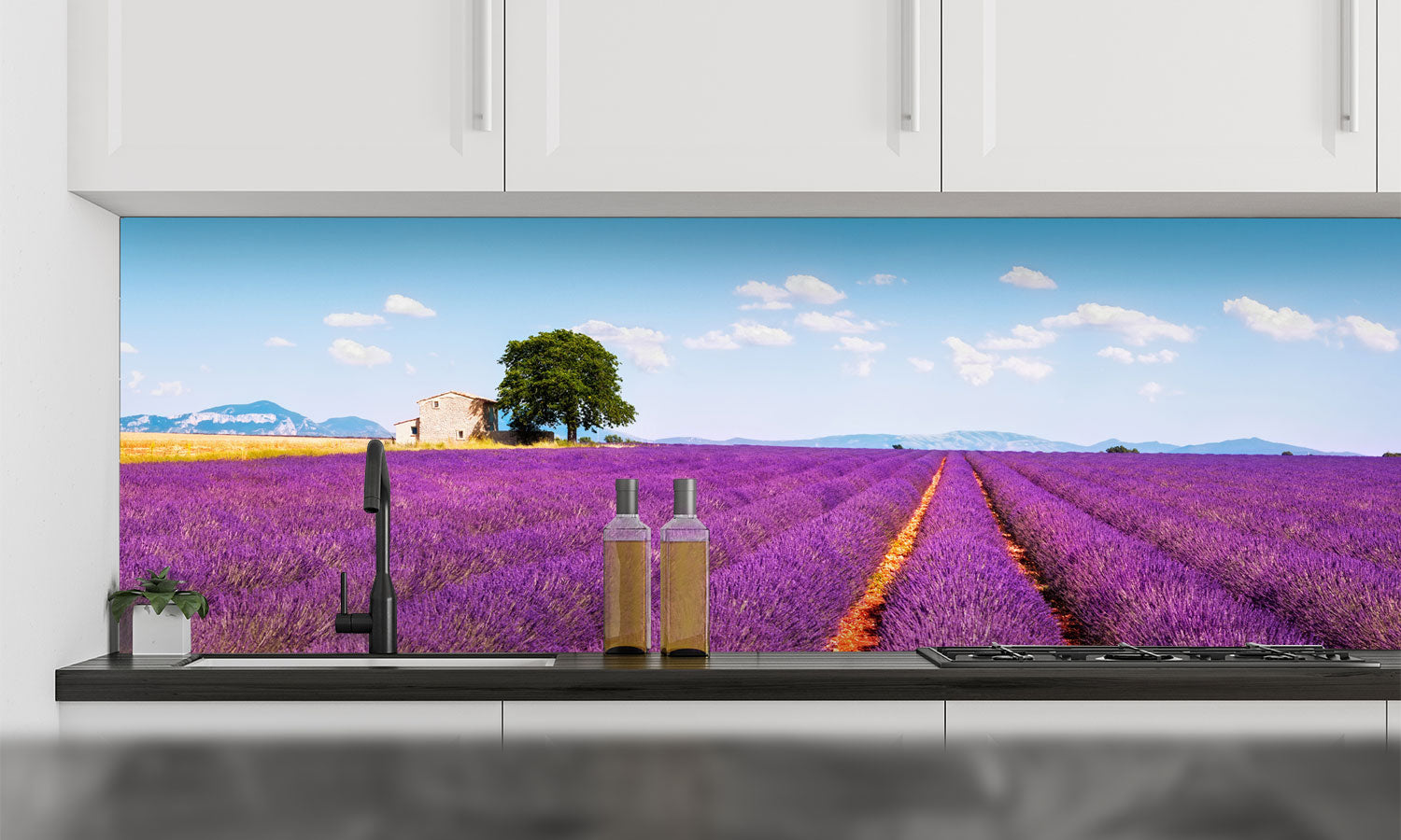 Paneli za kuhinje Lavender flowers -  Stakleni / PVC ploče / Pleksiglas -  sa printom za kuhinju, Zidne obloge PKU216