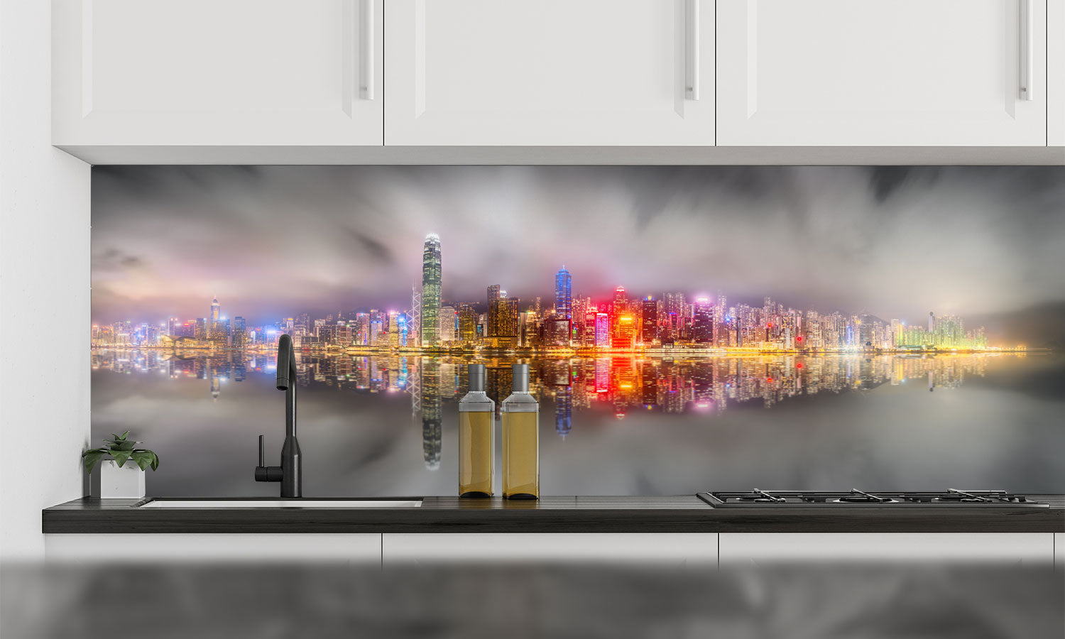Paneli za kuhinje Hong Kong  -  Stakleni / PVC ploče / Pleksiglas -  sa printom za kuhinju, Zidne obloge PKU219