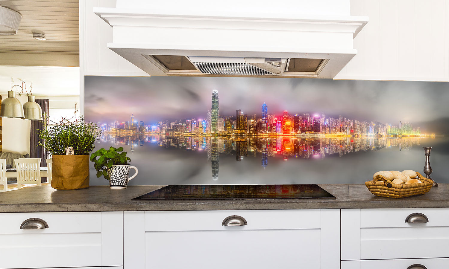 Paneli za kuhinje Hong Kong  -  Stakleni / PVC ploče / Pleksiglas -  sa printom za kuhinju, Zidne obloge PKU219