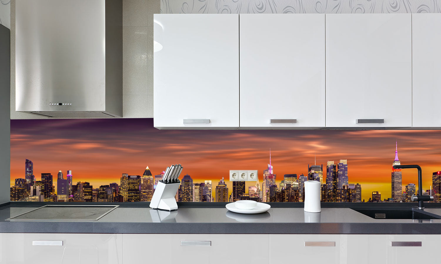 Paneli za kuhinje  New York City panorama -  Stakleni / PVC ploče / Pleksiglas -  sa printom za kuhinju, Zidne obloge PKU226