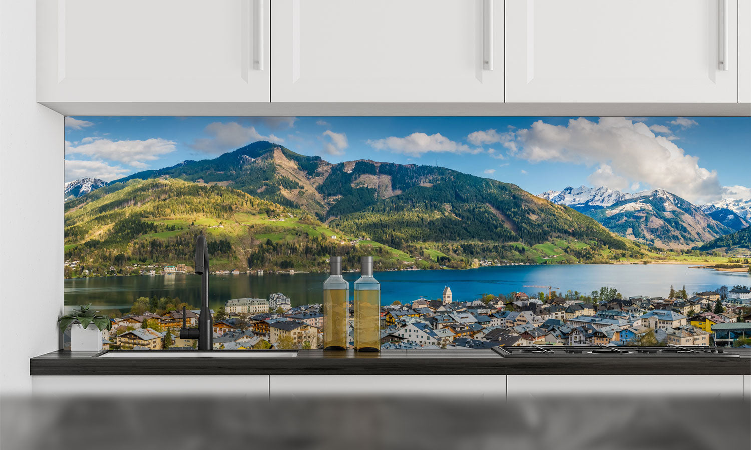 Paneli za kuhinje  Mountain landscape -  Stakleni / PVC ploče / Pleksiglas -  sa printom za kuhinju, Zidne obloge PKU229
