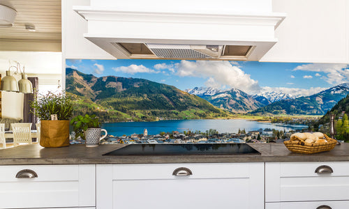Paneli za kuhinje  Mountain landscape -  Stakleni / PVC ploče / Pleksiglas -  sa printom za kuhinju, Zidne obloge PKU229