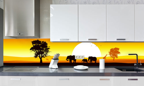 Paneli za kuhinje Safari -  Stakleni / PVC ploče / Pleksiglas -  sa printom za kuhinju, Zidne obloge PKU230
