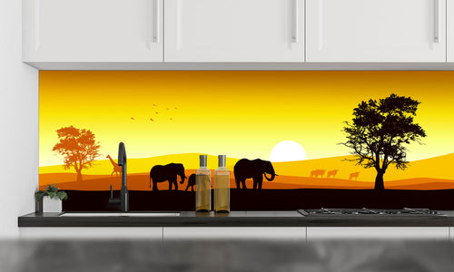 Paneli za kuhinje Safari -  Stakleni / PVC ploče / Pleksiglas -  sa printom za kuhinju, Zidne obloge PKU230