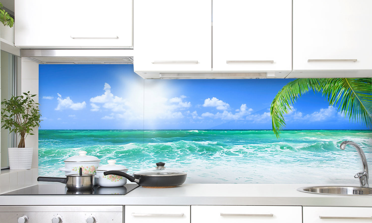 Paneli za kuhinje Beautiful beach -  Stakleni / PVC ploče / Pleksiglas -  sa printom za kuhinju, Zidne obloge PKU232